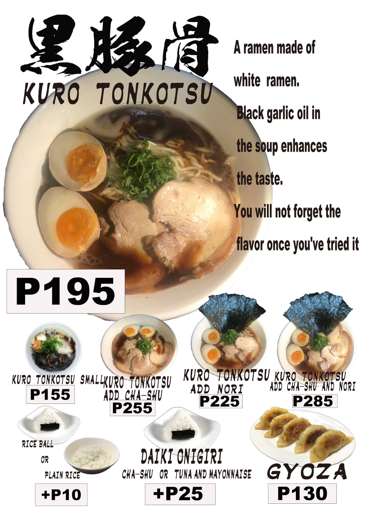 Menu page 1